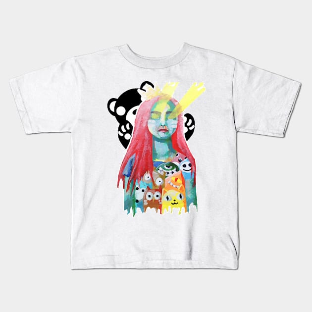 laser eyes linda painting Kids T-Shirt by Tucker0231